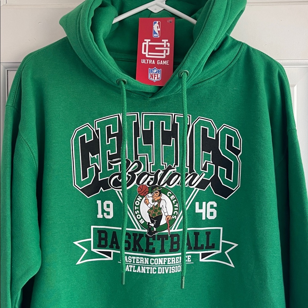 NBA Boston Celtics Green hoodie Sweatshirt size L - Picture 2 of 2